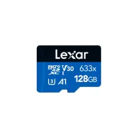 Karta pamięci Lexar microSDXC 128 GB High-Performance 633x LSDMI128BB633A - Adapter SD, 100|45MB|s, C10, A1, V30, U3