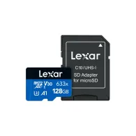 Karta pamięci Lexar microSDXC 128 GB High-Performance 633x LSDMI128BB633A - Adapter SD, 100|45MB|s, C10, A1, V30, U3
