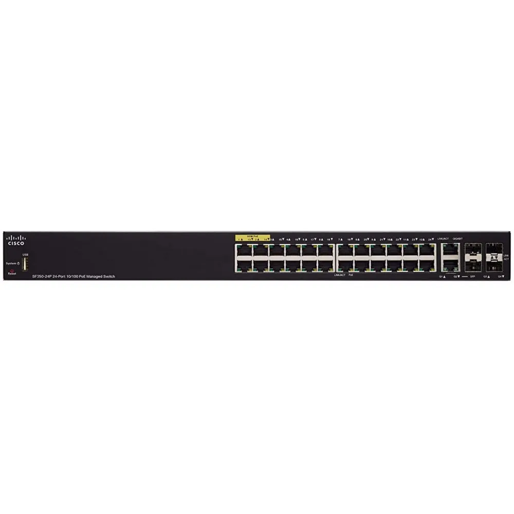 Switch zarządzalny Cisco SF350-24-K9-EU, 24x 10|100Mbps, 2x 1000Mbps RJ45, SFP, 2x 1000Mbps SFP | Sklep ITnes.pl, IT for BUSINES