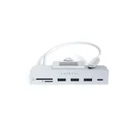 Replikator portów Satechi USB-C Clamp Hub ST-UCICHS - Hub do iMac M1 i M3 24" i 27" Studio Display 2022 USB-C, Srebrny