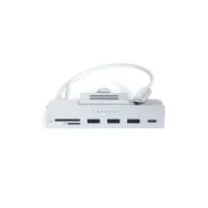 Replikator portów Satechi USB-C Clamp Hub ST-UCICHS - Hub do iMac M1 i M3 24" i 27" Studio Display 2022 USB-C, Srebrny