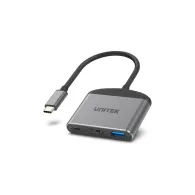 Replikator portów Unitek USB-C na HDMI 8K, USB-A, USB-C D1102A - 100W