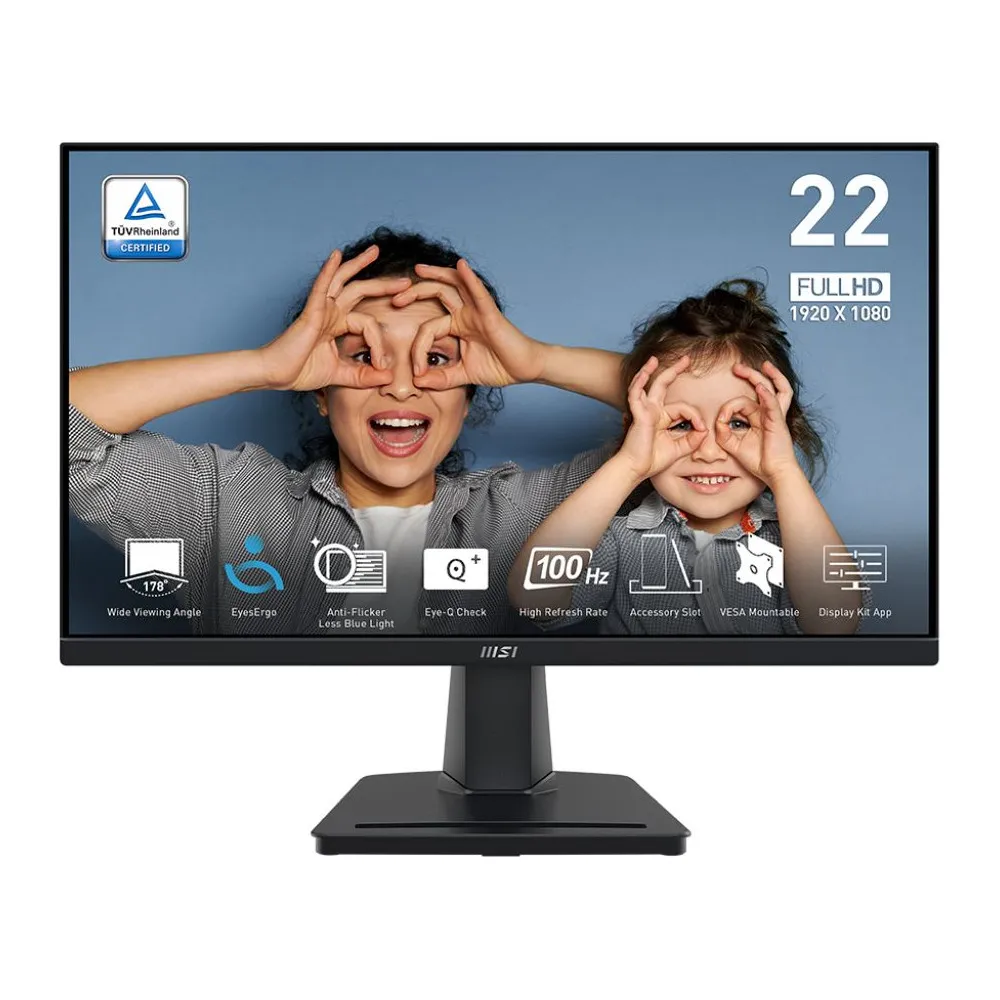 Monitor MSI PRO MP225V, 21,45", 1920x1080 (FHD), 100Hz, VA, 1 ms, Czarny | Sklep ITnes.pl, IT for BUSINESS