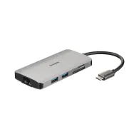 Replikator portów D-Link 8in1 USB-C DUB-M810 - 3x USB-A 3.0, USB-C, HDMI 1.4, RJ-45, czytnik microSD i SD, PD 100W