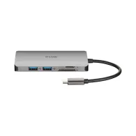 Replikator portów D-Link 8in1 USB-C DUB-M810 - 3x USB-A 3.0, USB-C, HDMI 1.4, RJ-45, czytnik microSD i SD, PD 100W
