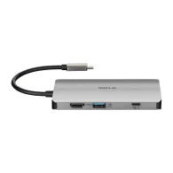 Replikator portów D-Link 8in1 USB-C DUB-M810 - 3x USB-A 3.0, USB-C, HDMI 1.4, RJ-45, czytnik microSD i SD, PD 100W