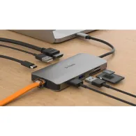 Replikator portów D-Link 8in1 USB-C DUB-M810 - 3x USB-A 3.0, USB-C, HDMI 1.4, RJ-45, czytnik microSD i SD, PD 100W