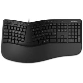 Klawiatura przewodowa Microsoft MS Ergonomic LXM-00013 - Czarna