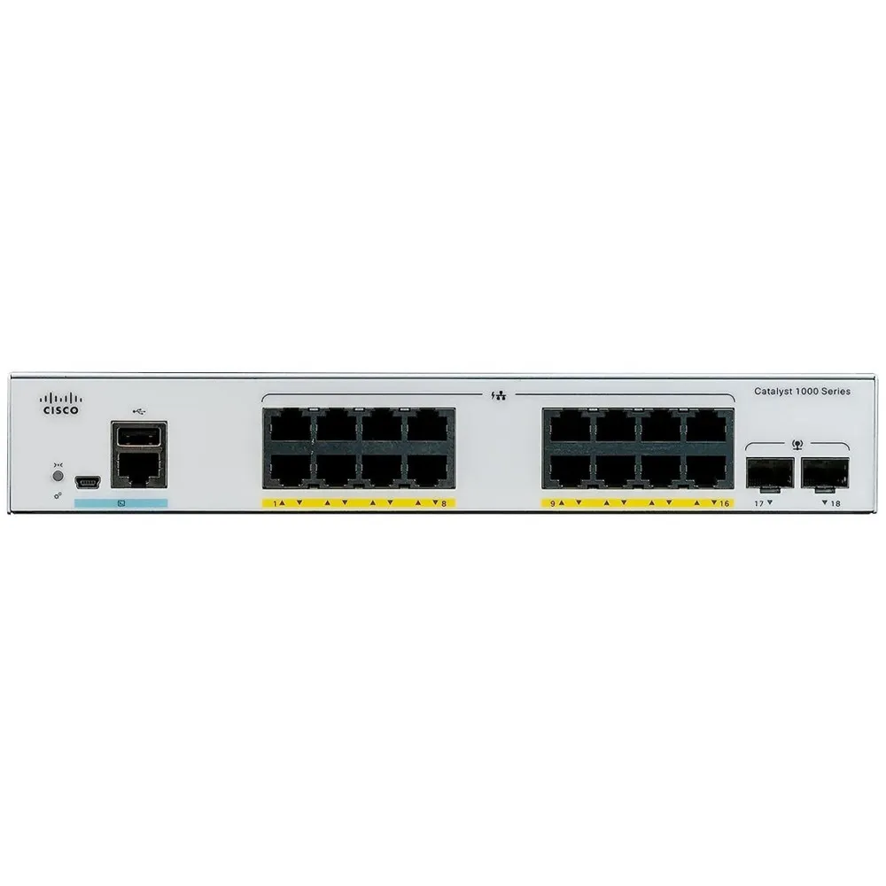 Switch zarządzalny Cisco Catalyst C1000-16P-E-2G-L, 16x 100|1000Mbps RJ45, 2x 1000Mbps SFP, POE+ 120W | Sklep ITnes.pl, IT for B