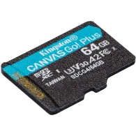 Karta pamięci Kingston microSDXC Canvas Go Plus 64GB SDCG4/64GBSP - Class 10, UHS-I, U3, V30, A2