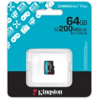 Karta pamięci Kingston microSDXC Canvas Go Plus 64GB SDCG4/64GBSP - Class 10, UHS-I, U3, V30, A2
