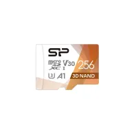 Karta pamięci Silicon Power microSDXC Superior Pro 256GB SP256GBSTXDU3V20AB - Class 10, UHS-I U3, V30, A1, 4K UHD, Adapter