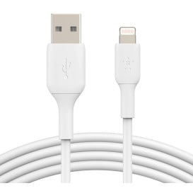 Kabel Belkin USB-A / Lightning CAA001BT0MWH - 15 cm, Biały