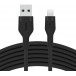 Kabel silikonowy Belkin USB-A / Lightning CAA008BT1MBK - 1 m, Czarny