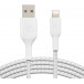 Kabel Belkin USB-A / Lightning CAA002BT0MWH - 15 cm, Biały, W oplocie