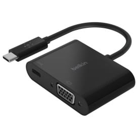 Adapter Belkin USB-C / VGA z opcją zasilania (60 W) AVC001BTBK - Czarny