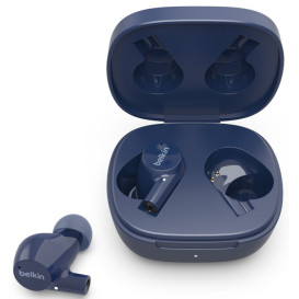 Słuchawki bezprzewodowe douszne Belkin Soundform Rise True Wireless Earbuds AUC004BTBL - Granatowe