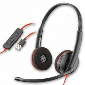 Słuchawki nauszne Plantronics Blackwire C3220 USB-A 209745-222 - Czarne, Czerwone