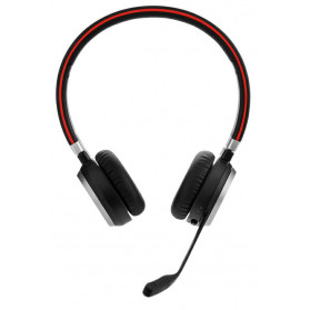 Słuchawki nauszne Jabra Evolve 65 Duo MS 6599-823-309 - Kolor srebrny, Czarne, Czerwone
