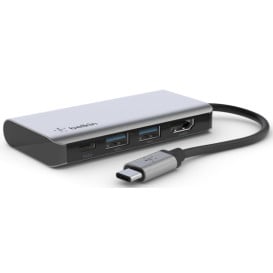 Replikator portów Belkin Connect USB-C 4w1 AVC006BTSGY - Szary, Czarny