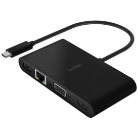 Replikator portów Belkin AVC005BTBK USB-C / GbE, HDMI, VGA, USB-A - Czarny