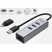 Replikator portów Unitek 1x RJ-45 + 3x USB-A 3.0 Y-3083B - zdjęcie poglądowe 3