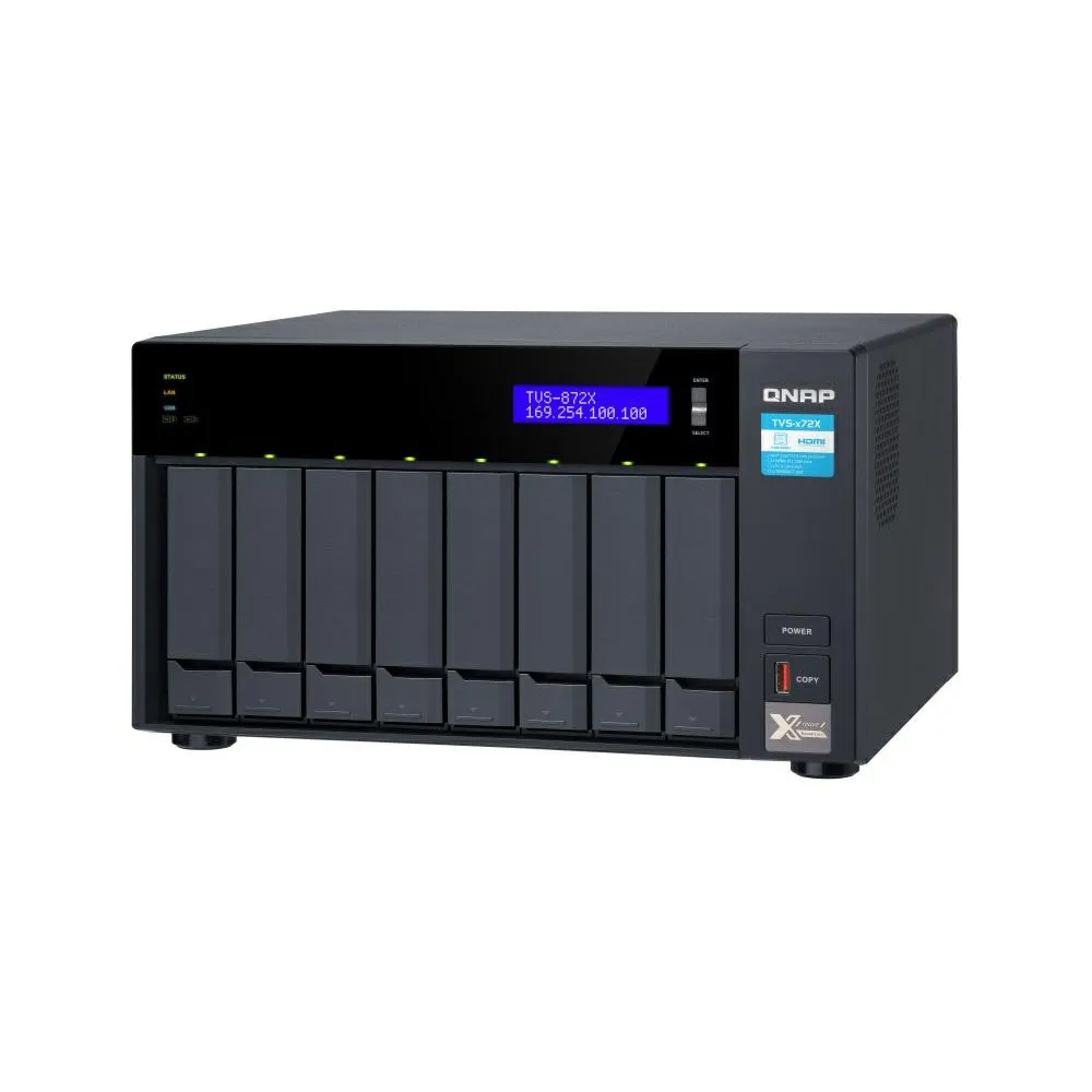 Serwer NAS QNAP Tower TVS-872X-I5-0C - Tower/Intel Core i5-8400T/16 GB RAM/96 TB/8 wnęk/hot-swap - zdjęcie