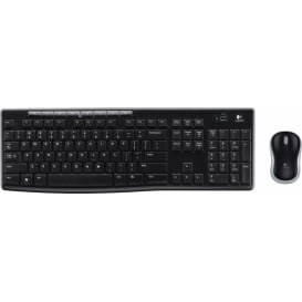 Zestaw klawiatura i mysz Logitech MK270 Keyboard & Mouse Set FR 920-004510 - Układ francuski, Czarny