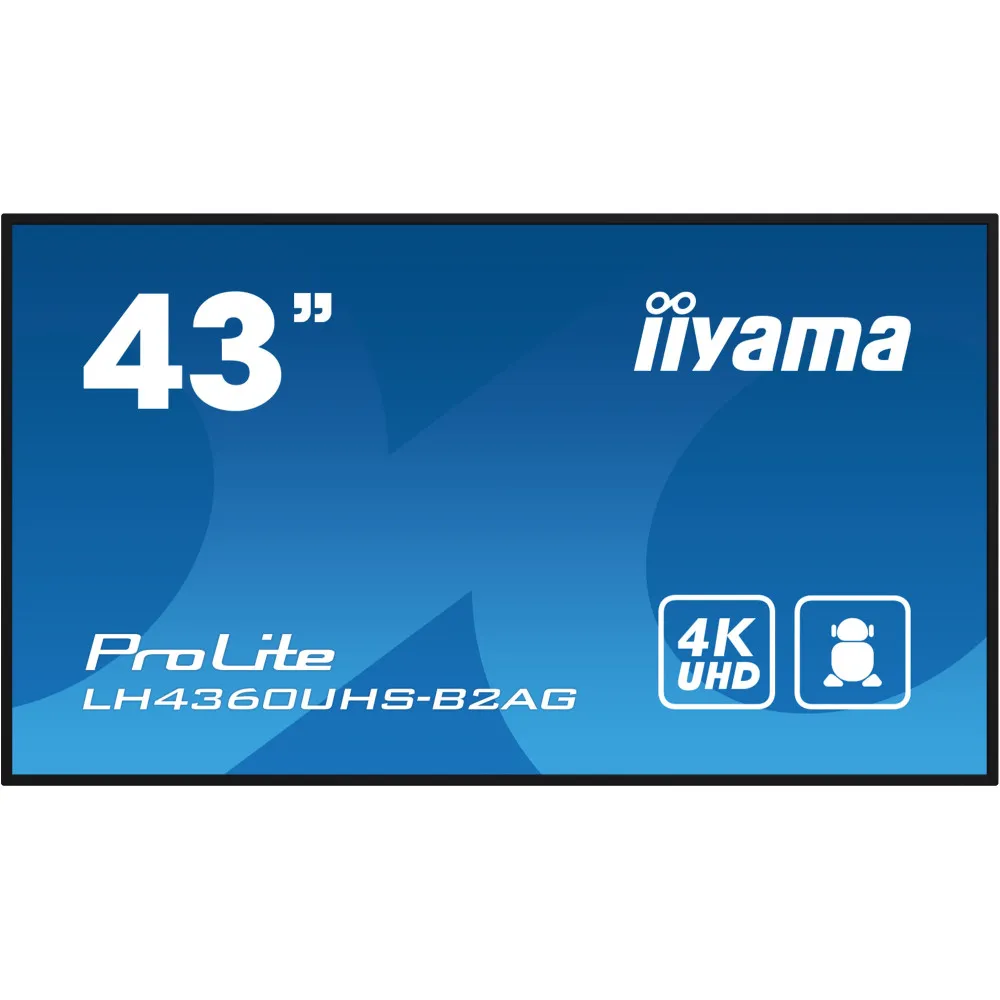 Monitor iiyama ProLite LH4360UHS-B2AG, 42,5", 3840x2160 (4K), VA, 6,5 ms, pivot, Czarny | Sklep ITnes.pl, IT for BUSINESS