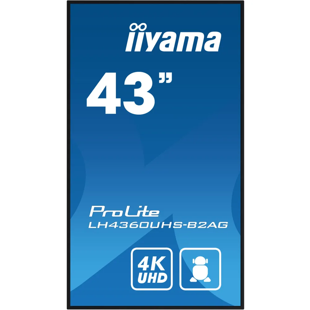 Monitor iiyama ProLite LH4360UHS-B2AG - 42,5"/3840x2160 (4K)/VA/6,5 ms/pivot/Czarny - zdjęcie