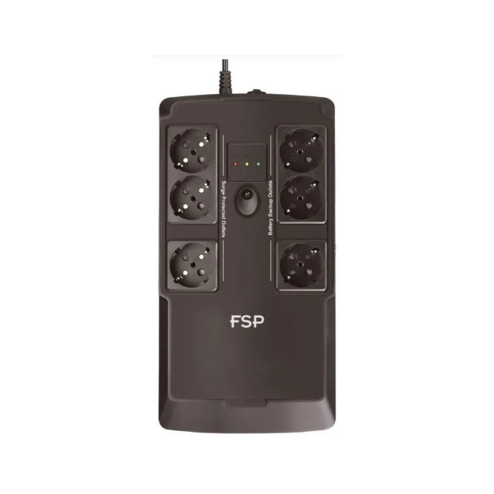 Zasilacz awaryjny UPS FSP/Fortron NanoFit 600 PPF3602301, Compact, 6 x gniazda schuko, 600VA|360W, Topologia offline | Sklep ITn