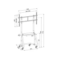 Stojak podłogowy do monitorów Neomounts by Newstar 60-100" NS-M3800BLACK - Czarny