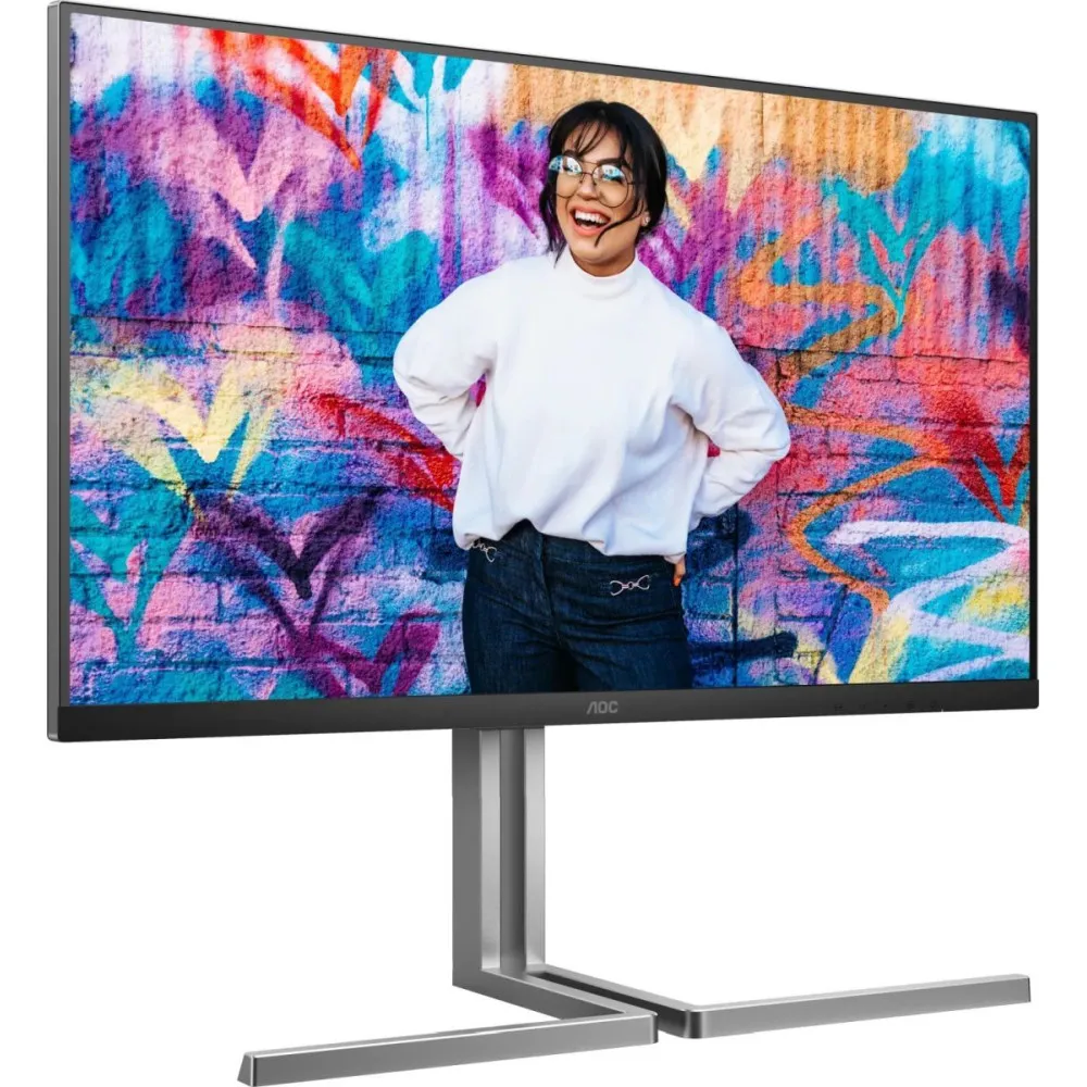 Zdjęcie produktu Monitor AOC U32U3CV - 31,5"/3840x2160 (4K)/60Hz/nanoIPS/HDR/4 ms/pivot/USB-C/Czarny