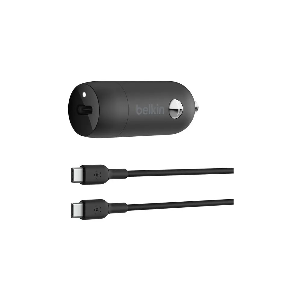 Ładowarka samochodowa Belkin BoostCharge 30W USB-C CCA004BT1MBK-B6 - Czarna Ładowarka samochodowa Belkin BoostCharge 30W USB-C CCA004BT1MBK-B6 - Czarna
