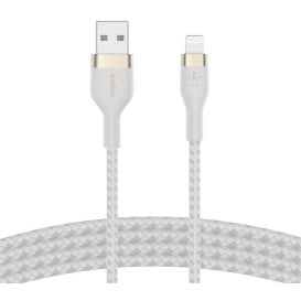 Kabel Belkin USB-A / Lightning CAA010BT1MWH - 1 m, Biały, W oplocie