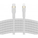 Kabel Belkin USB-C / Lightning CAA011BT2MWH - 2 m, Biały, W oplocie