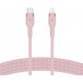 Kabel Belkin USB-C / Lightning CAA011BT1MPK - 1 m, Różowy, W oplocie