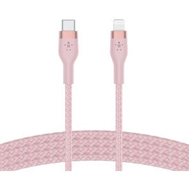 Kabel Belkin USB-C / Lightning CAA011BT1MPK - 1 m, Różowy, W oplocie