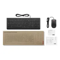 Zestaw klawiatury i myszy Lenovo Essential Wired Combo 4X31R64439 - US Euro 103P, Czarny