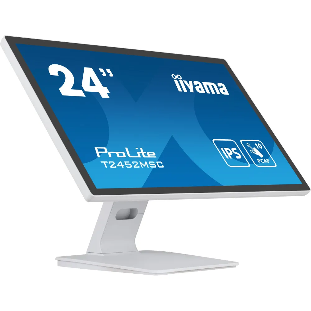 Zdjęcie produktu Monitor iiyama ProLite T2452MSC-W1 - 23,8,"/1920x1080 (Full HD)/60Hz/IPS/14 ms/dotykowy/Biaĺy