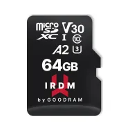 Karta pamięci GoodRAM IRDM M2AA MicroSDXC 64 GB Class 10 UHS-I/U3 A2 V30 IR-M2AA-0640R12 - Czarna | Sklep ITnes.pl - IT for BUSI