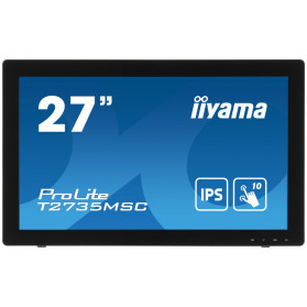 Monitor iiyama ProLite T2735MSC-B3 - 27", 1920x1080 (Full HD), 75Hz, IPS, 5 ms, kamera, dotykowy, Czarny - zdjęcie 6