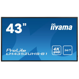 Monitor iiyama ProLite LH4352UHS-B1 - 42,5"/3840x2160 (4K)/60Hz/IPS/8 ms/pivot/Czarny