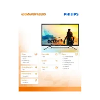 Monitor Philips 436M6VBPAB/00, 42,5", 3840x2160 (4K), 60Hz, MVA, 4 ms, USB-C, Czarny | Sklep ITnes.pl, IT for BUSINESS