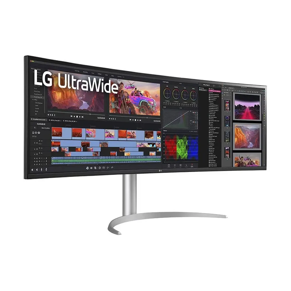 Monitor LG UltraWide 49WQ95C-W - 49"/5120x1440/32:9/zakrzywiony/IPS/FreeSync/5 ms/USB-C/Czarny - zdjęcie