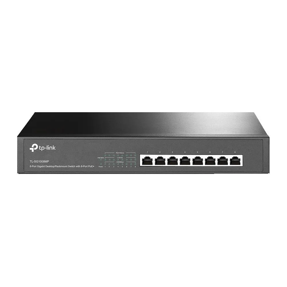 Switch niezarządzalny TP-Link TL-SG1008MP, Rack 1U, 8x 100|1000Mbps, POE+ 153W | Sklep ITnes.pl, IT for BUSINESS