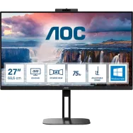 Monitor AOC Q27V5CW/BK, 27", 2560x1440 (QHD), 75Hz, IPS, FreeSync, 4 ms, pivot, kamera, USB-C, Czarny | Sklep ITnes.pl, IT for B