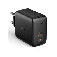 Ładowarka sieciowa AUKEY Omnia PA-B4S USB-C 65W - 2x USB-C, Power Delivery 3.0 45W + 20W, Czarna