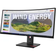 Monitor Lenovo ThinkVision T34WD-40 64AEZAT1EU, 34", 3440x1440 (UWQHD), 48Hz-120Hz, 21:9, zakrzywiony, VA, 4 ms, kamera, USB-C, 