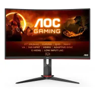 Monitor AOC CQ27G2S/BK, 27", 2560x1440 (QHD), 165Hz, zakrzywiony, VA, HDR, 1 ms, Czarno-czerwony | Sklep ITnes.pl, IT for BUSINE